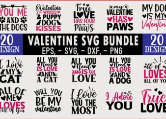 valentine SVG T shirt Design Bundle