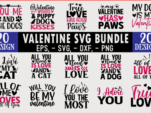 Valentine svg t shirt design bundle
