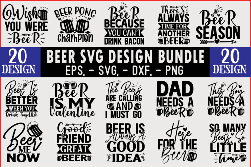 Beer SVG T shirt design Bundle