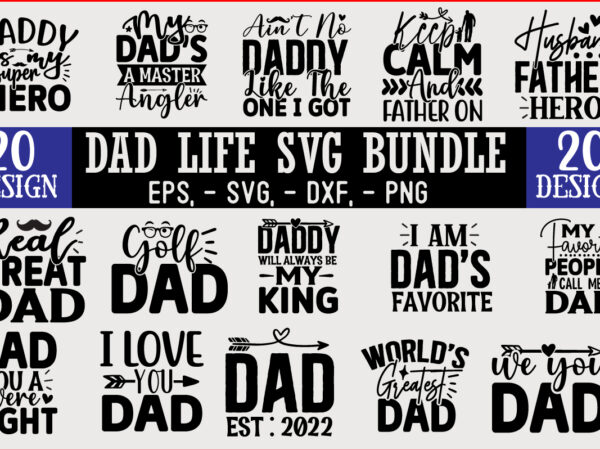 Dad life svg t shirt design bundle