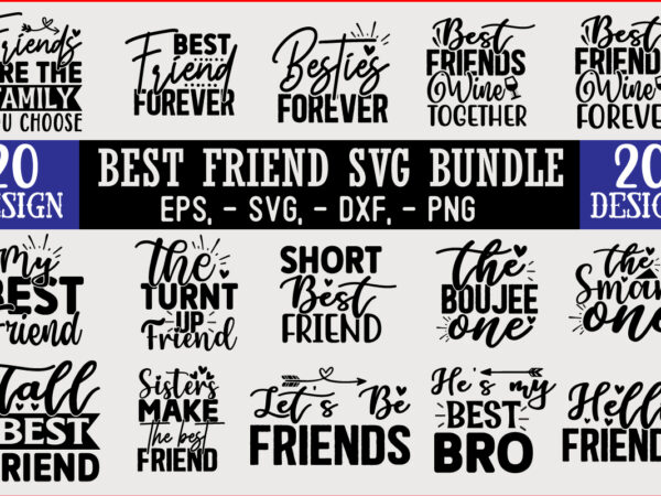 Best friend svg t shirt design bundle