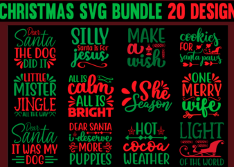 Christmas svg bundle t shirt vector illustration and t shirt template
