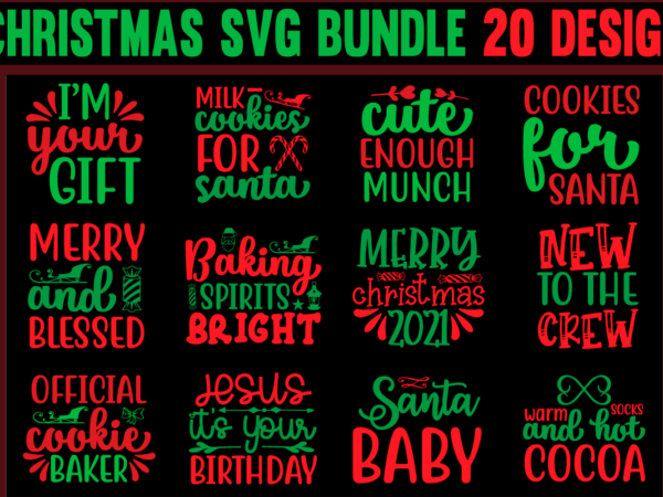 Christmas svg bundle t shirt design template