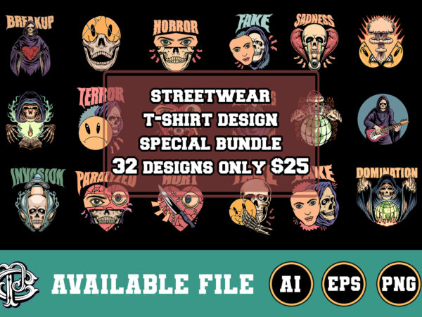 Streetwear t-shirt design special bundle