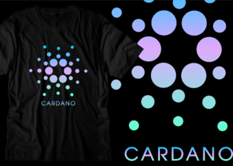 crypto cardano t shirt design svg graphic vector, ada cryptocurrency logo