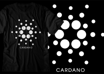 crypto cardano t shirt design svg graphic vector, ada cryptocurrency logo