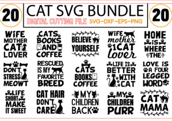 Cat svg bundle t shirt illustration