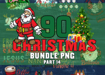 90 christmas bundle 14 PNG – Christmas Bundle PNG Sublimation | Christmas T-shirt print design | Transparent Background | Christmas holiday PNG