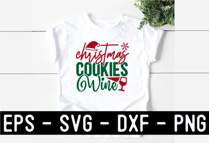 Christmas Wine SVG T shirt Design Template