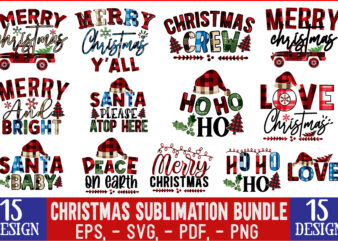Christmas sublimation T shirt design Bundle