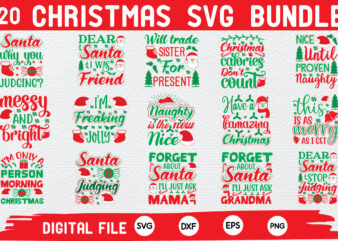 Christmas Svg Bundle commercial use svg files for Cricut Silhouette