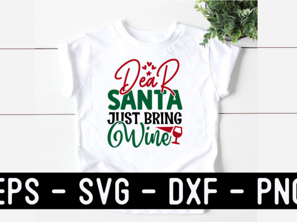 Christmas wine svg t shirt design template