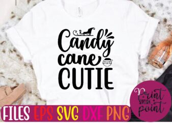 Candy cane CUTIE graphic t shirt