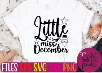 Little miss December t shirt vector illustration