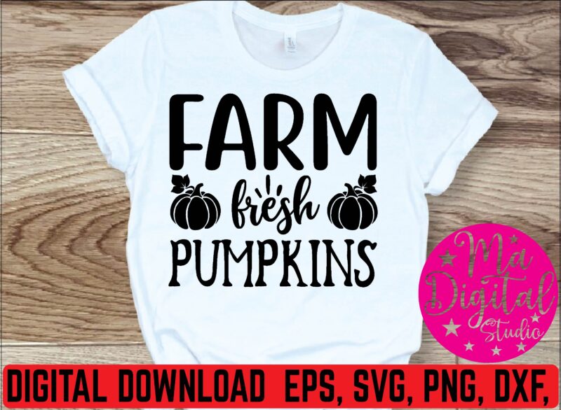 farm fresh pumpkins graphic t shirt