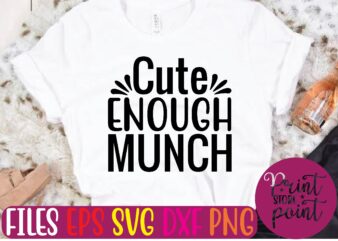 Cute ENOUGH MUNCH graphic t shirt