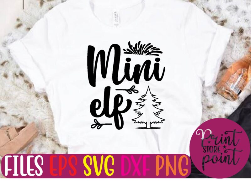 Mini elf t shirt vector illustration