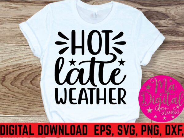 Hot latte western svg t shirt design template