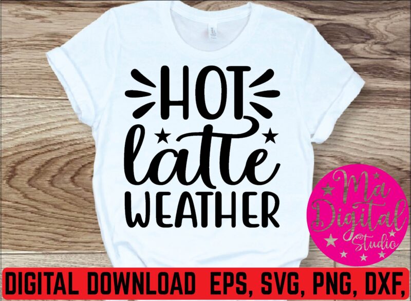 Hot latte western svg t shirt design template