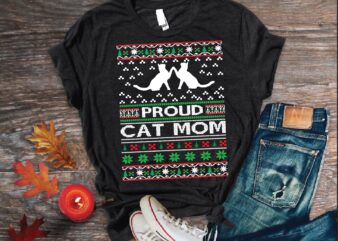 proud cat mom ugly sweater t shirt design png