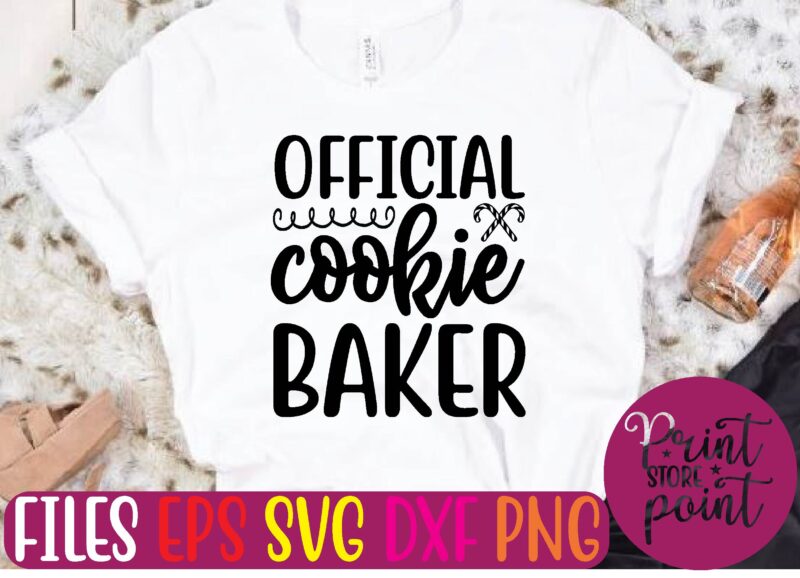 OFFICIAL cookie BAKER t shirt vector illustration