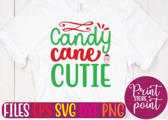 Candy cane CUTIE Christmas svg t shirt design template