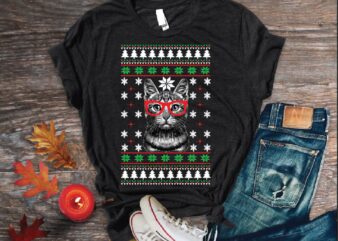 cat ugly sweater t shirt design png
