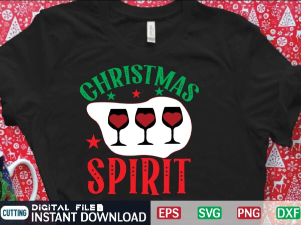 Christmas spirit t shirt template