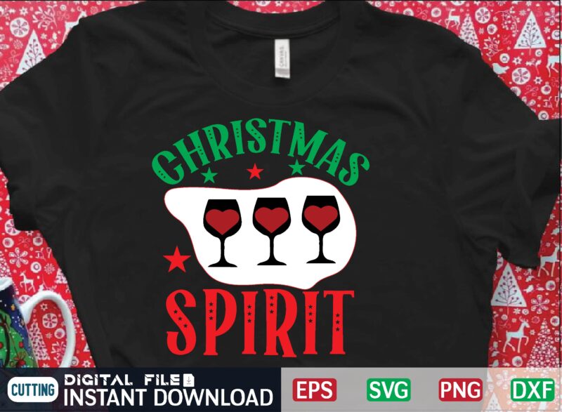 christmas spirit t shirt template