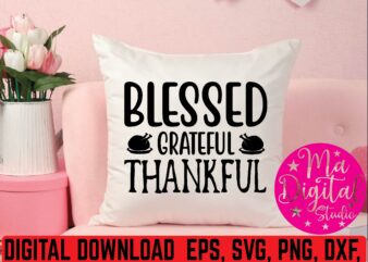 blessed grateful thankful svg t shirt design template