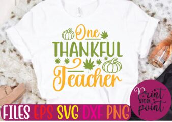 One Thankful Teacher t shirt vector illustration