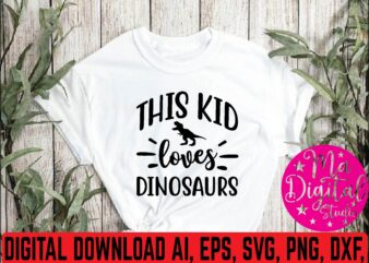 this kid loves dinosaurs graphic t shirt