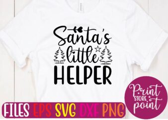Santa’s little Helper t shirt vector illustration
