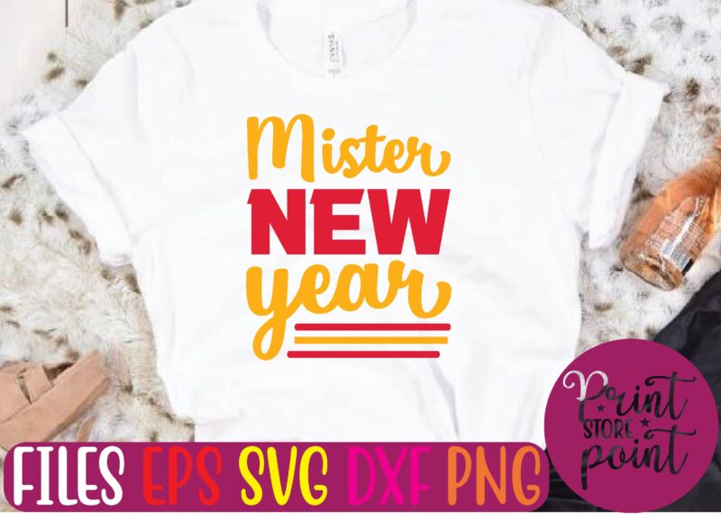 Mister NEW year graphic t shirt