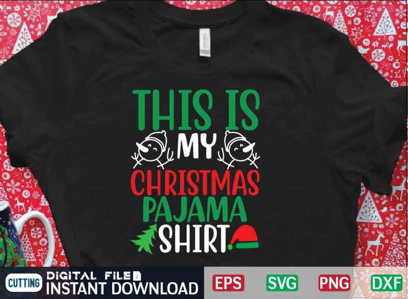 this is my christmas pajama shirt graphic t shirt