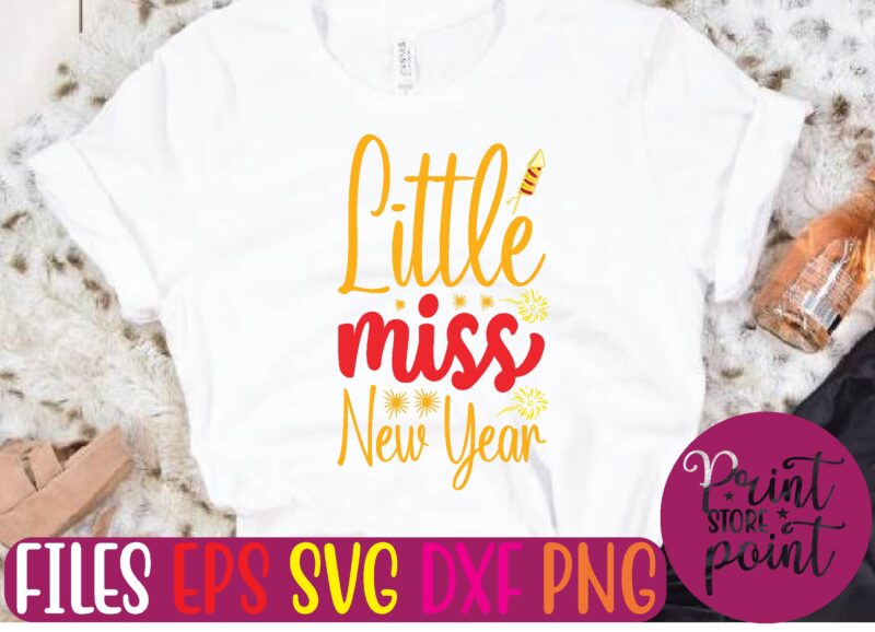 Little MISS New Year graphic t shirt