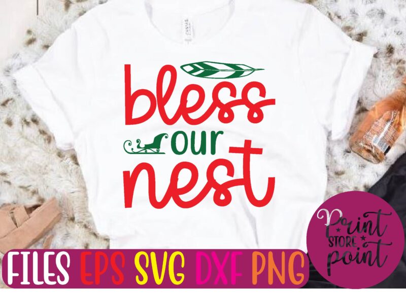 bless our nest t shirt design template