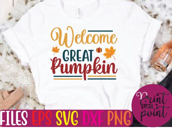 Welcome great pumpkin graphic t shirt