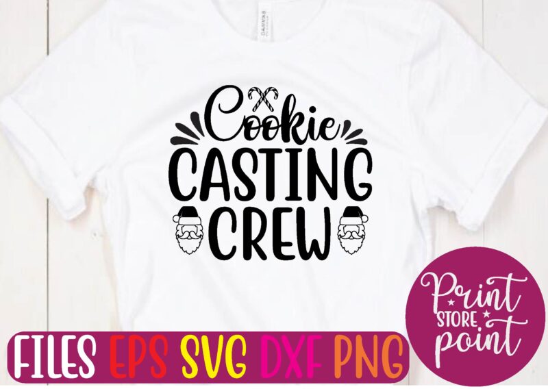 Cookie CASTING CREW t shirt vector illustration