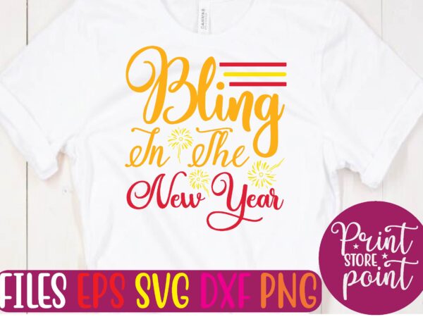 Bling in the new year graphic t shirt