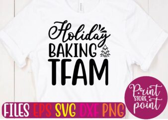 Holiday BAKING TFAM t shirt vector illustration