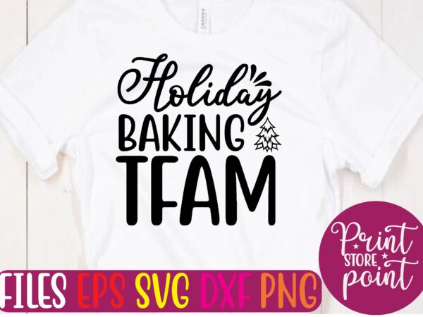 Holiday baking tfam t shirt vector illustration