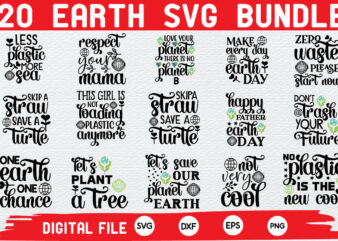 Earth Day commercial use svg bundles for Cricut Silhouette