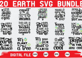 Earth Day commercial use svg bundles for Cricut Silhouette vector clipart