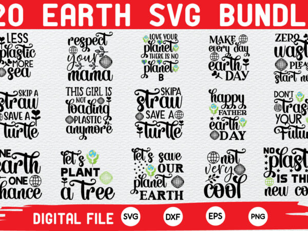 Earth day commercial use svg bundles for cricut silhouette vector clipart