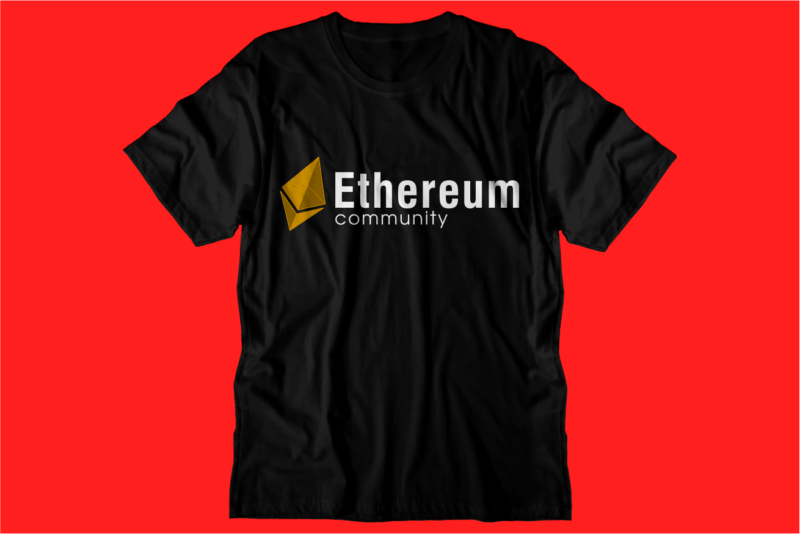 crypto ethereum t shirt design svg graphic vector, eth cryptocurrency logo