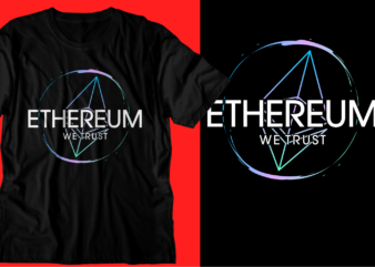 crypto ethereum t shirt design svg graphic vector, eth cryptocurrency logo