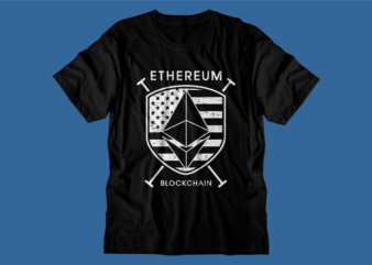 crypto ethereum t shirt design svg graphic vector, eth cryptocurrency logo