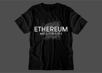 crypto ethereum t shirt design svg graphic vector, eth cryptocurrency logo