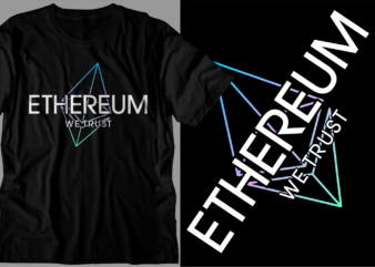 crypto ethereum t shirt design svg graphic vector, eth cryptocurrency logo